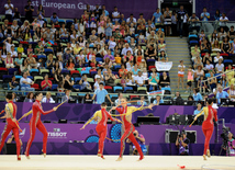 İlk Avropa Oyunları çərçivəsində gimnastika üzrə yarışların növbəti mərhələsi davam edir. Bakı, Azərbaycan, 17 iyun 2015